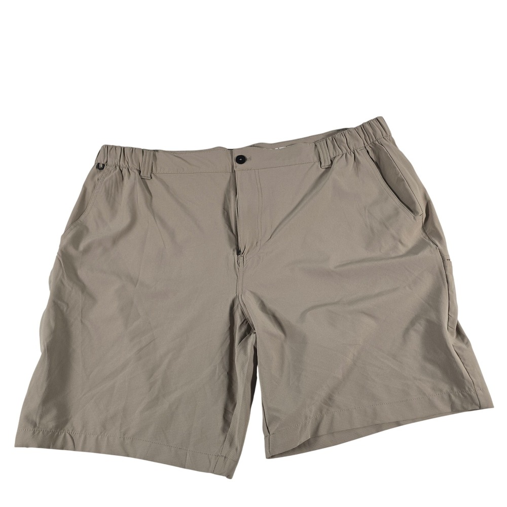 Eddie Bauer Mens XXL Tan Khaki Hiking Shorts Stretch Cargo Outdoor Trail Pocket